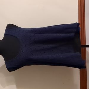 Navy blue Wet Seal lace shirt with open flared back